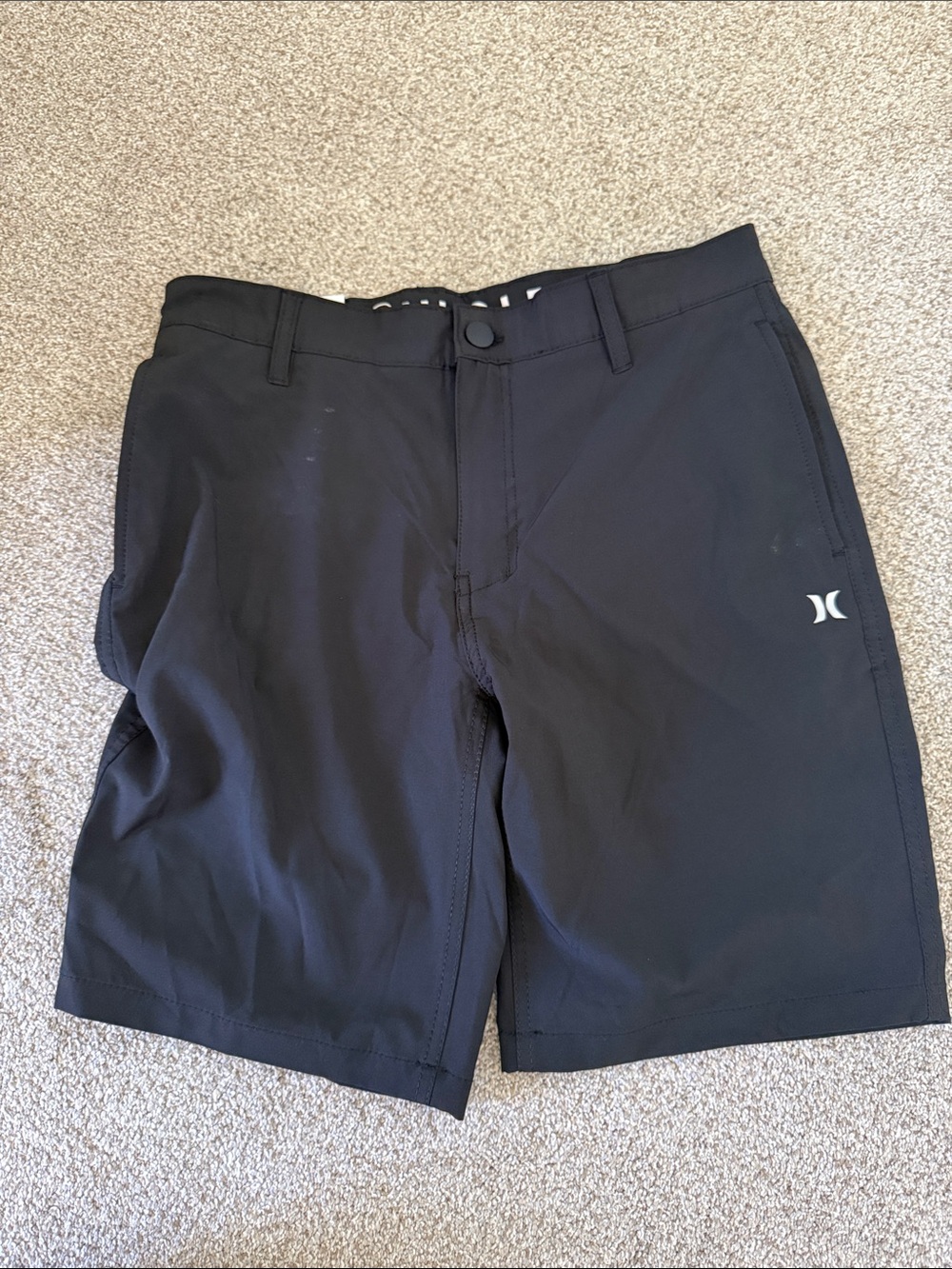 Hurley Men’s Black Board Shorts with Subtle Logo